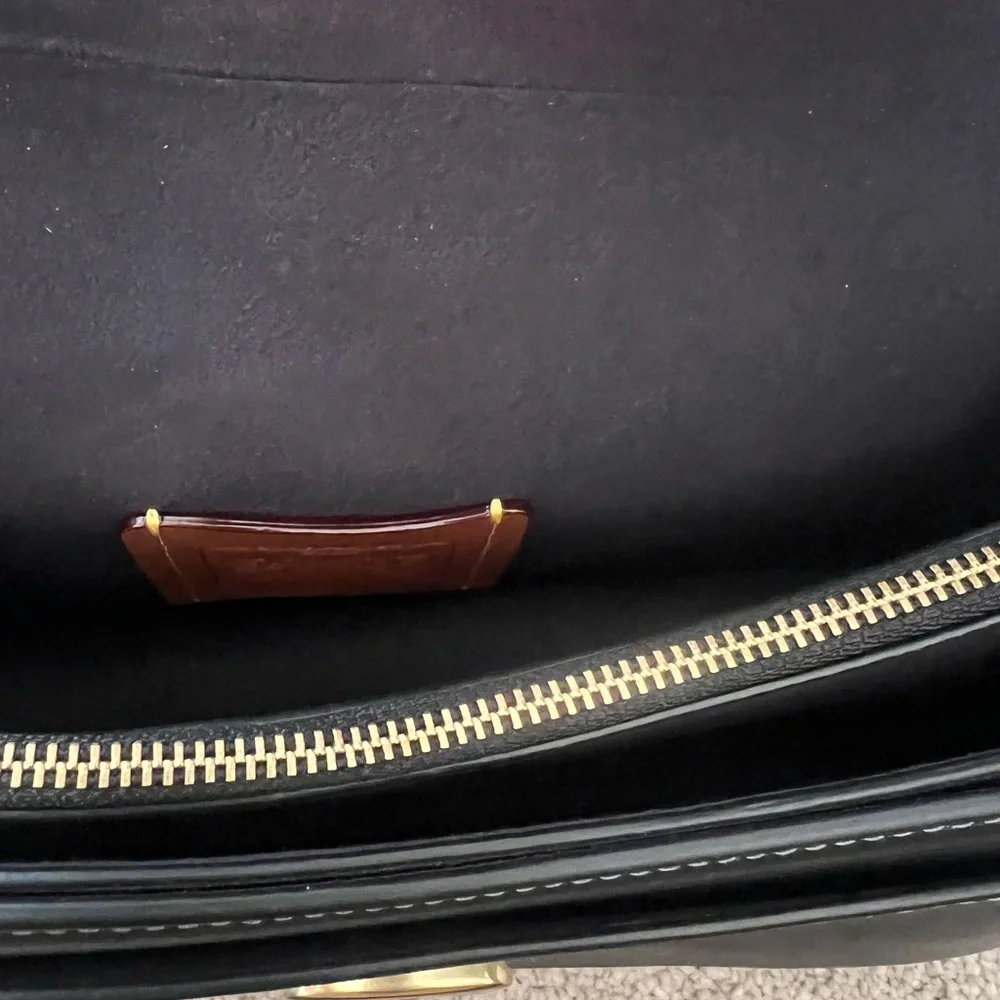 Coach Twisted Tabby 26 Shoulder Bag Black with Gold hardware - Picture 8 of 14
